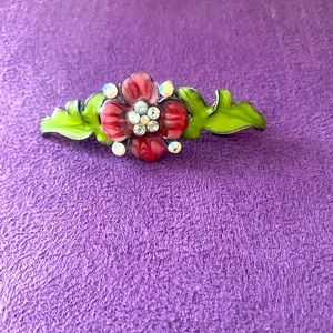Vintage Flower Hair Barrette